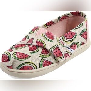 TOMS infant Toddler Watermelon Print Canvas Sneakers - size 5